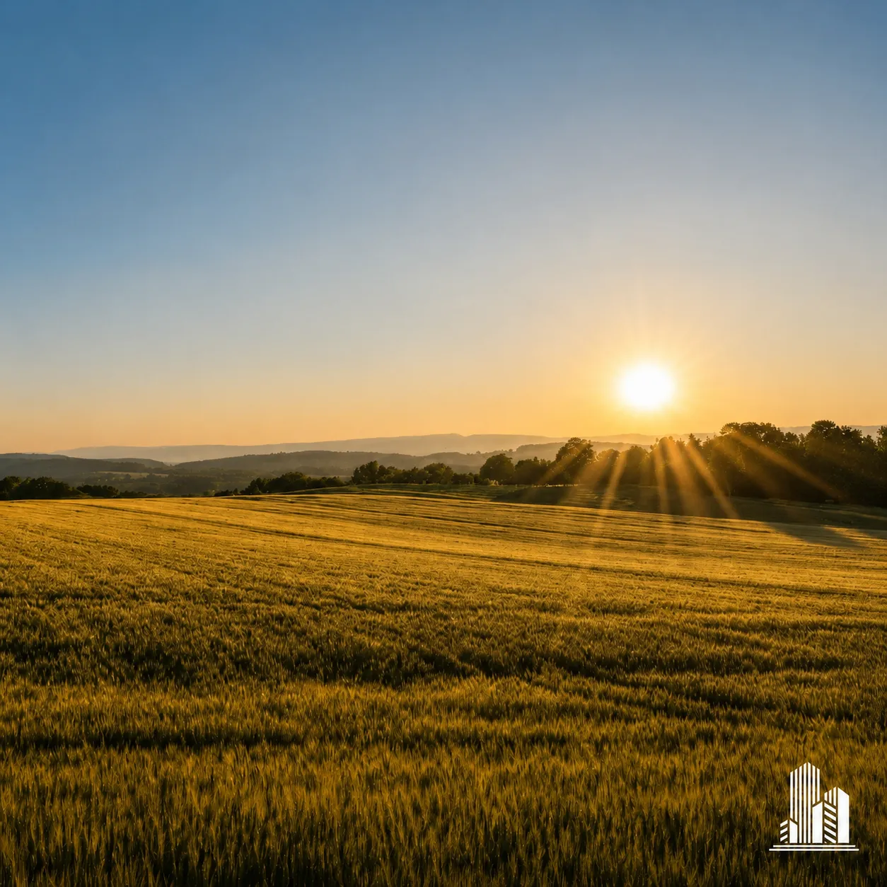 Open land prepared for real estate planning