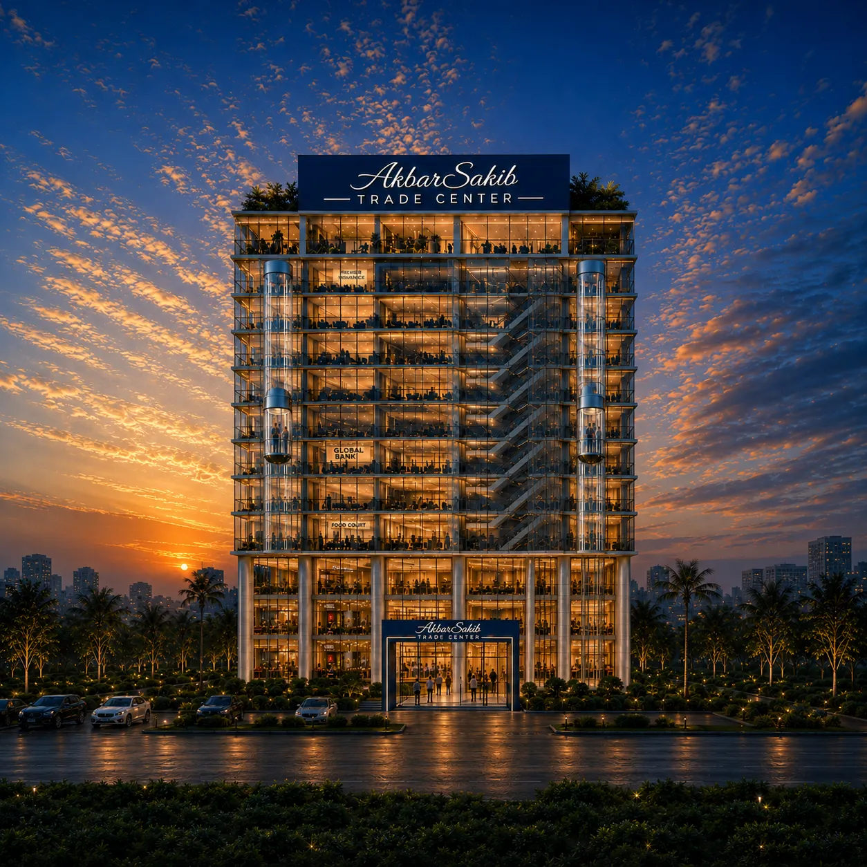 AkbarSakib Trade Center commercial project poster